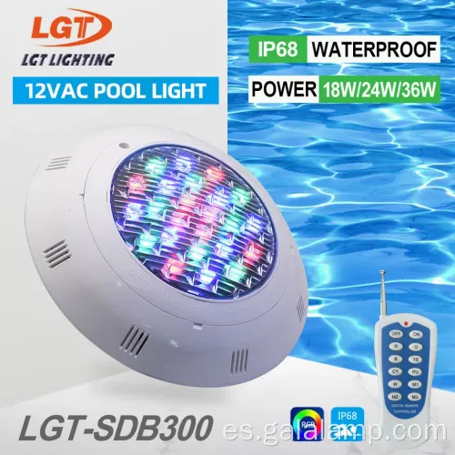 Luces de pared de piscina LED con iluminación de arco iris impermeable